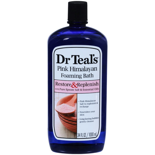 Dr Teal's Pure Epsom Salt & Essential Oils Restore & Replenish Pink Himalayan Foaming Bath - 34 Fl Oz Bath & Body Pasteur Pharmacy