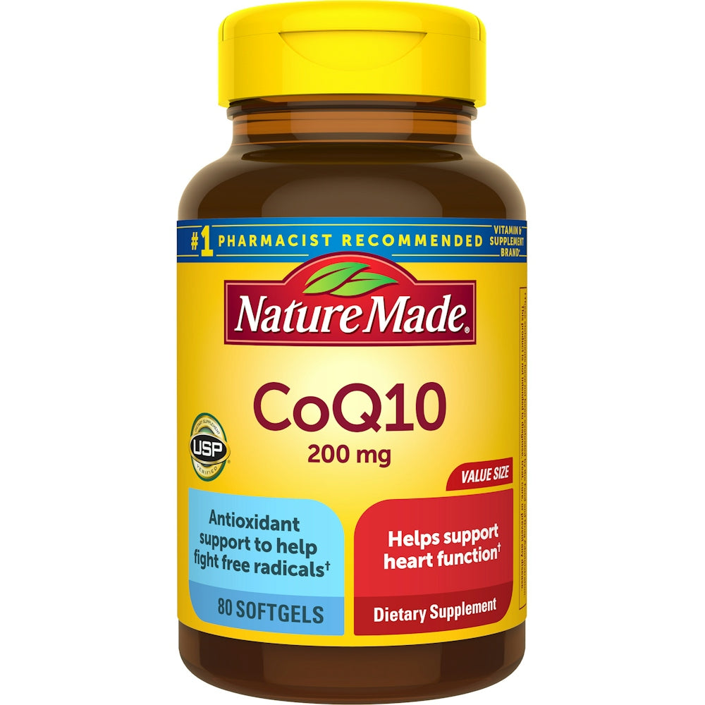 Nature Made Co Q10, 200 Mg, Softgels, Value Size Vitamins & Supplements Pasteur Pharmacy