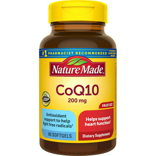 Nature Made Co Q10, 200 Mg, Softgels, Value Size Vitamins & Supplements Pasteur Pharmacy