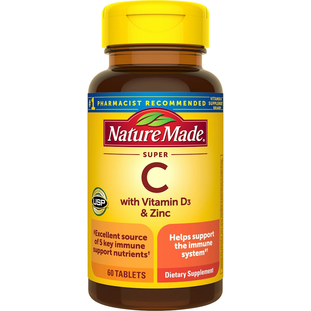 N M Super C Vit D3 Zinc Tb 60 Vitamins & Supplements Pasteur Pharmacy