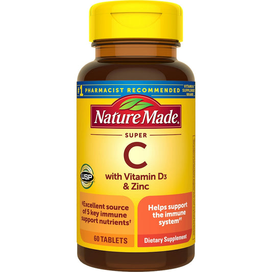 N M Super C Vit D3 Zinc Tb 60 Vitamins & Supplements Pasteur Pharmacy