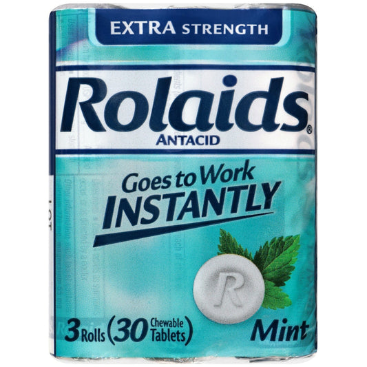 Rolaids Tablets Extra Strength Mint Tablets Antacid 3-10 Tablets Rolls Health & Beauty Pasteur Pharmacy