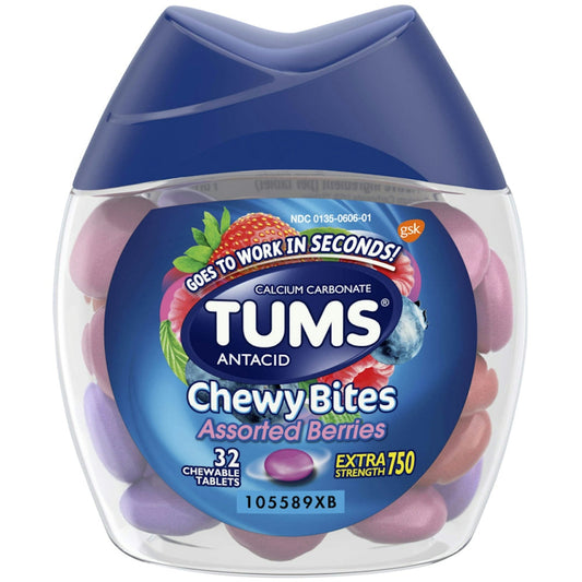 Tums® Antacid Chewy Bites – Extra Strength 750 mg (Assorted Berries) Health & Beauty Pasteur Pharmacy