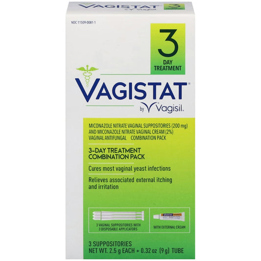 Vagistat Vaginal Antifungal, 3-Day Treatment, Combination Pack Medicine & Drugs Pasteur Pharmacy
