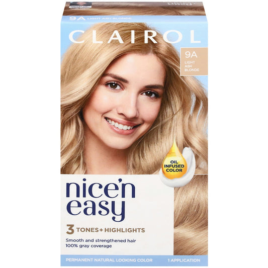 Nice 'N Easy Light Ash Blonde 9A Permanent Hair Color 1 Ea Box Hair Color Pasteur Pharmacy