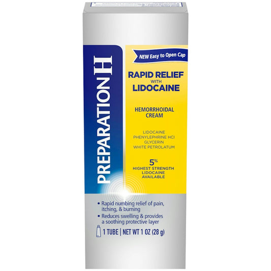 Preparation H Rapid Relief With Lidocaine Hemorrhoidal Cream 1 Oz Health & Beauty Pasteur Pharmacy