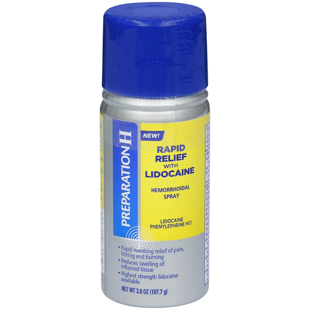 Preparation H Rapid Relief Hemorrhoidal Spray with Lidocaine - 3.8 oz Aerosol Medicine & Drugs Pasteur Pharmacy