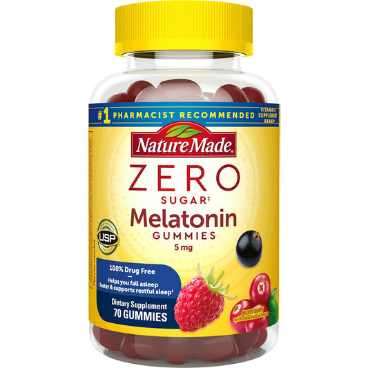 Nature Made Melatonin, Zero Sugar, 5 Mg, Gummies, Mixed Berry Vitamins & Supplements Pasteur Pharmacy
