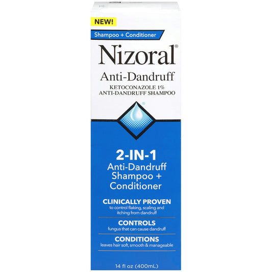 Nizoral 2-in-1 Anti-Dandruff Shampoo With Conditioner - 14 Fl Oz Shampoo & Conditioner Pasteur Pharmacy
