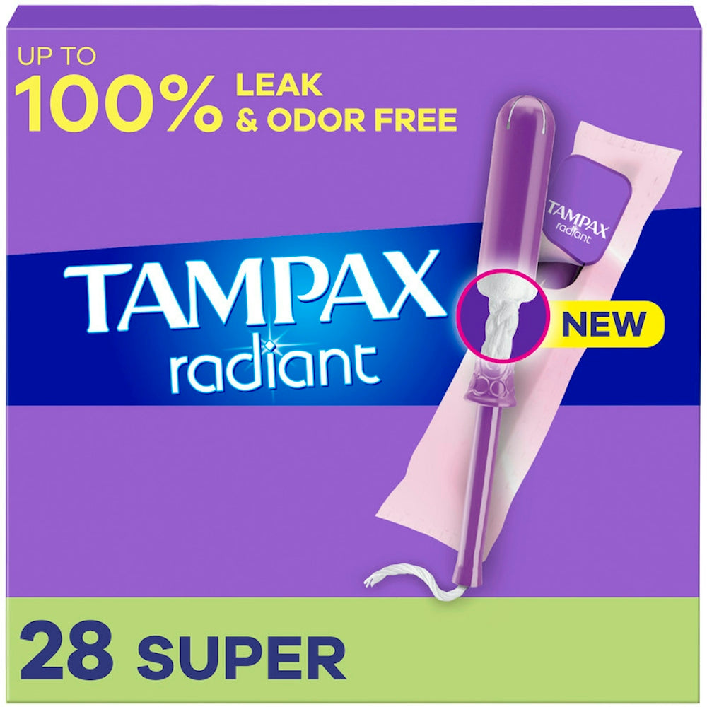 Tampax Radiant Super Absorbency Tampons - Unscented Tampons Pasteur Pharmacy