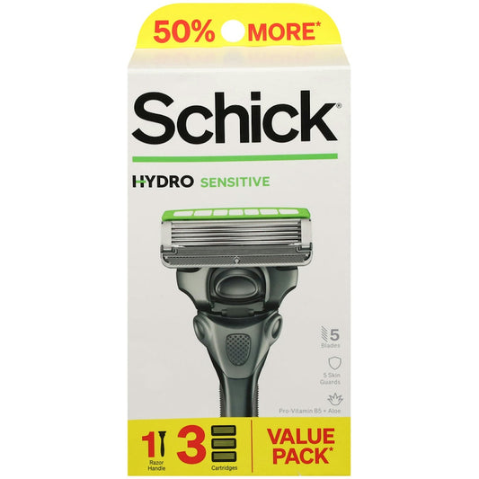Schick Sensitive Hydro Razor Value Pack 1Ea Personal Care Pasteur Pharmacy