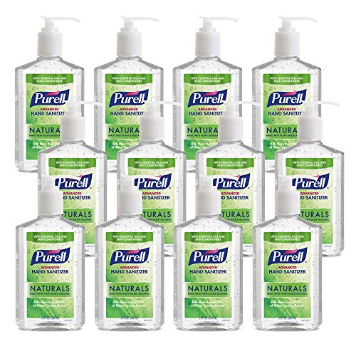 Purell Naturals Advanced Hand Sanitizer Gel, With Skin Conditioners And Essential Oils, 12 Fl Oz Counter Top Pump Bottle - 9629-12 Personal Care Pasteur Pharmacy