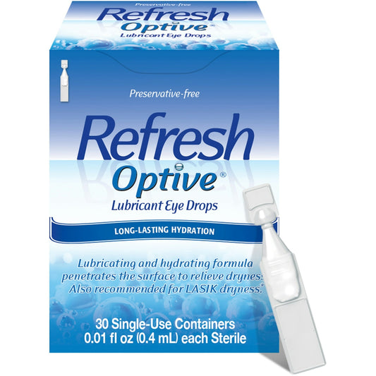 Refresh Optive Lubricant Eye Drops 30 Single-Use Containers Eye Drops & Lubricants Pasteur Pharmacy
