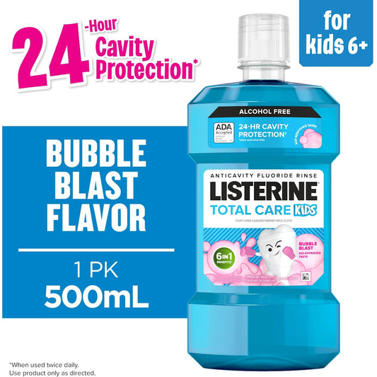 Listerine Smart Rinse, Mouthwash, Anticavity Fluoride, Bubble Blast, 16.9 Fl Oz Mouthwash Pasteur Pharmacy