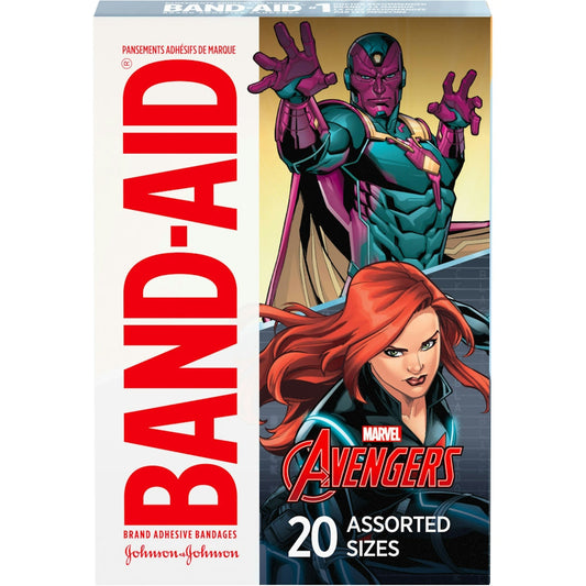 Band-Aid Brand Adhesive Bandages For Minor Cuts, Marvel Avengers Characters, Assorted Sizes First Aid Pasteur Pharmacy