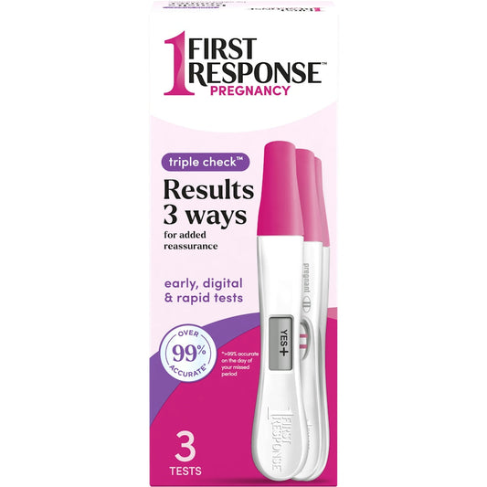 First Response Triple Check Pregnancy Test Kit 3 Ct Box Pregnancy Tests Pasteur Pharmacy Default Title