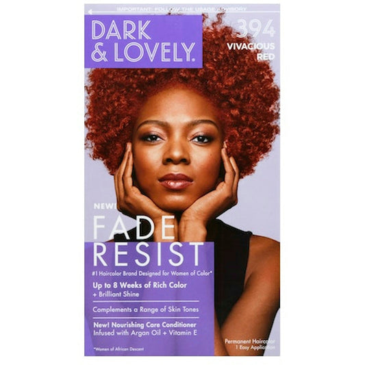 Dark & Lovely Fade Resist Permanent Hair Color 394 Vivacious Red Hair Color Pasteur Pharmacy Default Title
