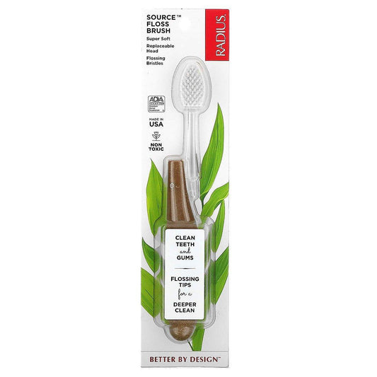 Radius Source Floss Brush Super Soft Replaceable Head Toothbrush Health & Beauty Pasteur Pharmacy