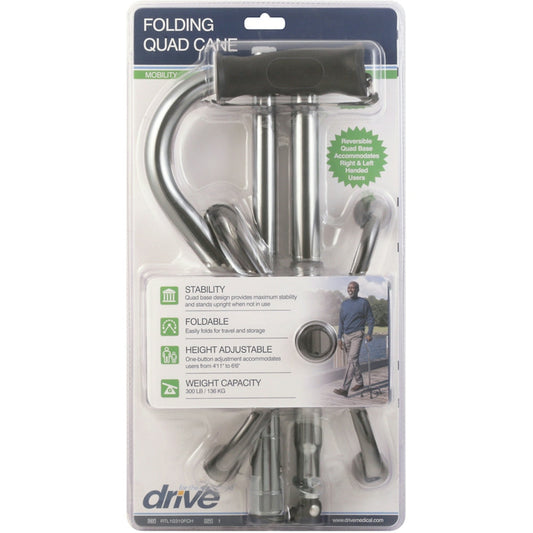 Drive Medical Folding Quad Cane Canes & Walking Sticks Pasteur Pharmacy