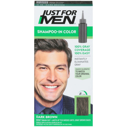 Just For Men Original Formula Men’s Hair Color, Dark Brown #45 Shampoo Pasteur Pharmacy