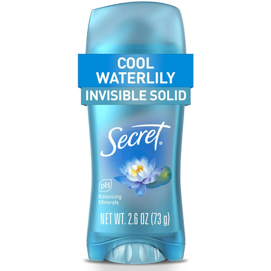 Secret Fresh Invisible Solid Antiperspirant And Deodorant, Waterlily Scent, 2.6oz Deodorant Pasteur Pharmacy