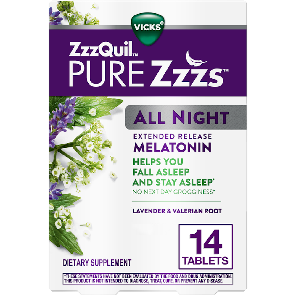 Vicks ZzzQuil PURE Zzzs All Night – Extended Release Melatonin Personal Care Pasteur Pharmacy