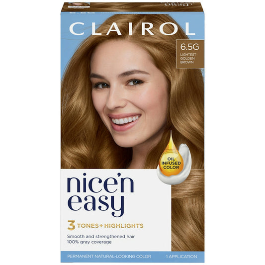 Nice’n Easy Hair Color, Permanent, Lightest Golden Brown 6.5G Hair Color Pasteur Pharmacy Default Title