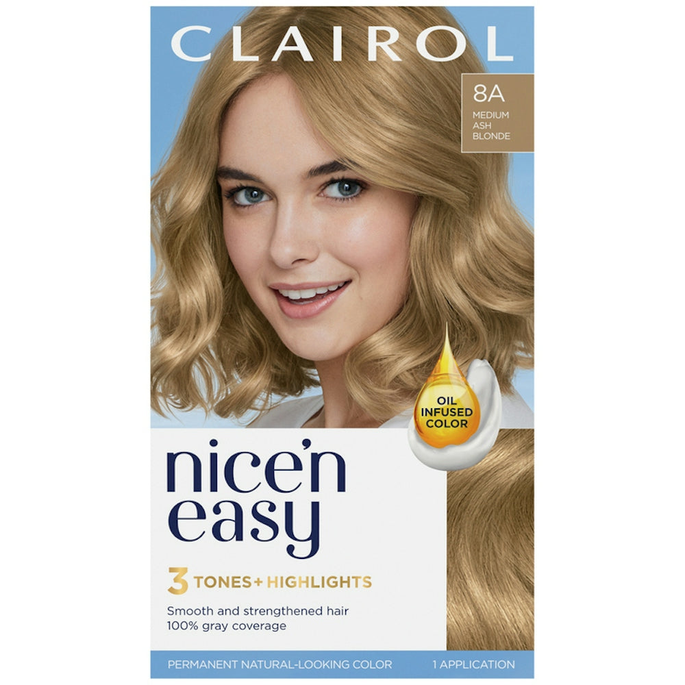Clairol Nice N Easy Permanent Hair Color 8A Medium Ash Blonde Hair Color Pasteur Pharmacy
