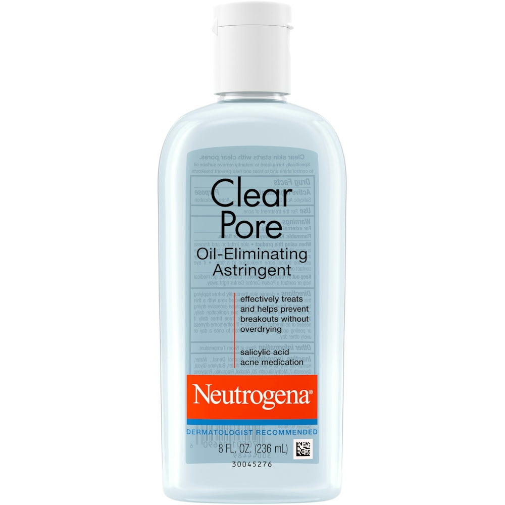 Neutrogena Clear Pore Oil-Eliminating Facial Astringent With 2% Salicylic Acid AcneTreatment Skin Care Pasteur Pharmacy