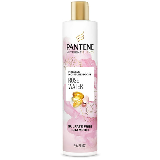 Pantene Nutrient Blends Miracle Moisture Boost Rose Water Shampoo For Dry Hair, Sulfate Free, 9.6 Fl Oz Shampoo Pasteur Pharmacy