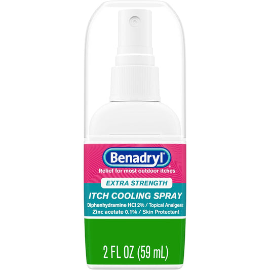 Benadryl Extra Strength Itch Relief Spray - 2 oz - Topical Analgesic & Antihistamine Medicine & Drugs Pasteur Pharmacy