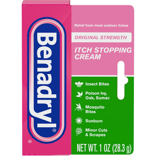 Benadryl Original Strength For Ages 2+ Itch Stopping Cream 1 Oz First Aid Pasteur Pharmacy