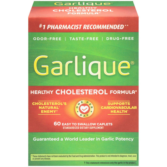 Garlique Healthy Cholesterol Formula - Drug-Free Caplets, 60 Count Vitamins & Supplements Pasteur Pharmacy