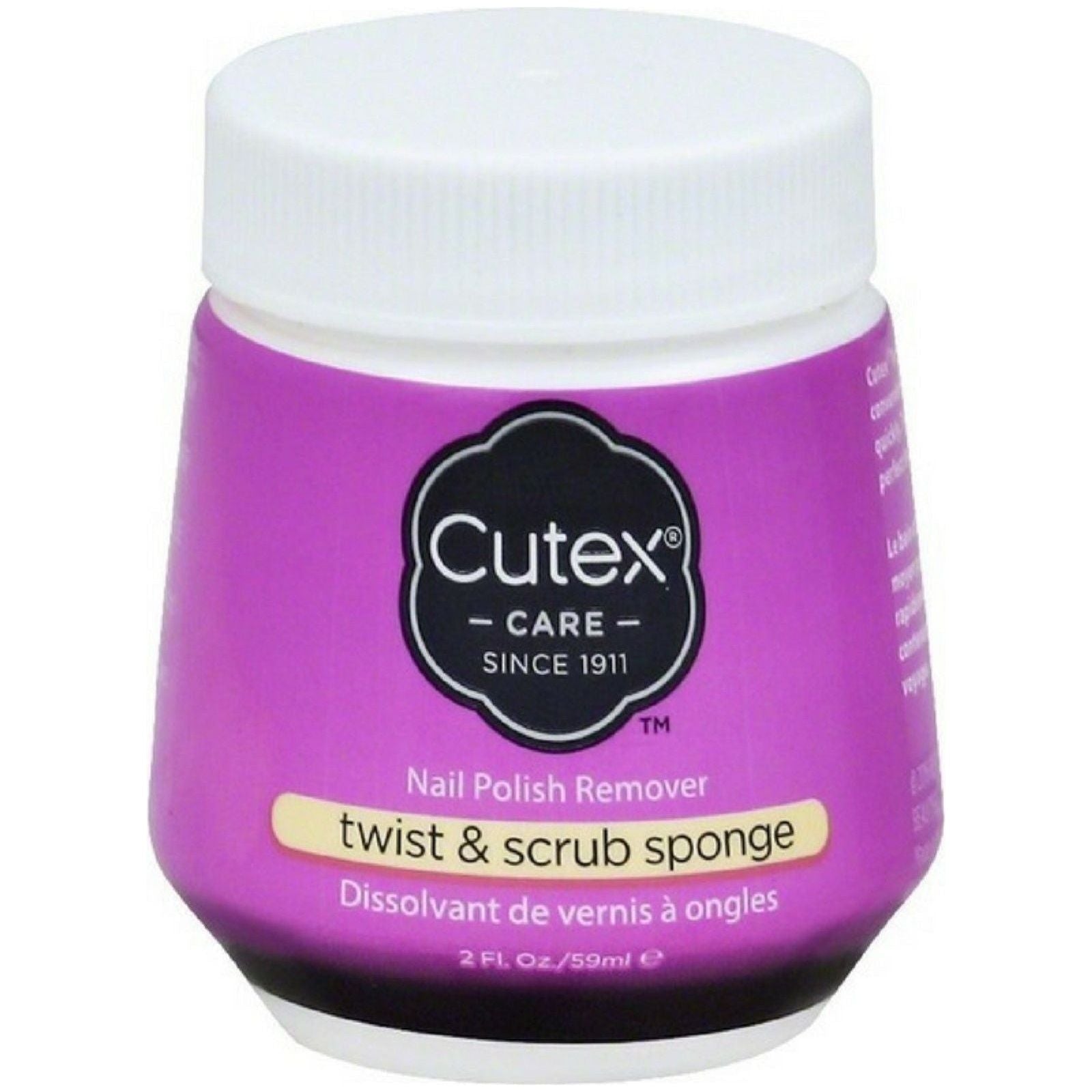Cutex Twist & Scrub Remover Jar 2 Oz Nail Polish Remover Pasteur Pharmacy