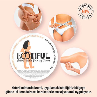 Crème raffermissante anti-cellulite Bootiful 200 ml - Lissante et tonifiante | Végétalien