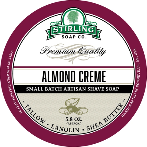 Stirling Soap Co. Almond Creme Shaving Collection Shaving Set Pasteur Pharmacy Shaving Soap 5.8 oz
