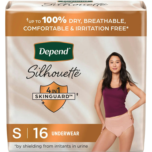 Depend® Silhouette™ Incontinence & Postpartum Underwear – Small, Pink (Maximum Absorbency) Incontinence Aids Pasteur Pharmacy