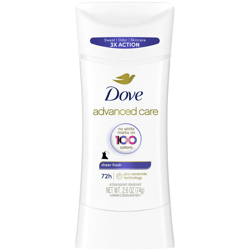 Dove Advanced Care Invisible Antiperspirant Deodorant Stick Sheer Fresh, 2.6 Oz Deodorant & Anti-Perspirant Pasteur Pharmacy