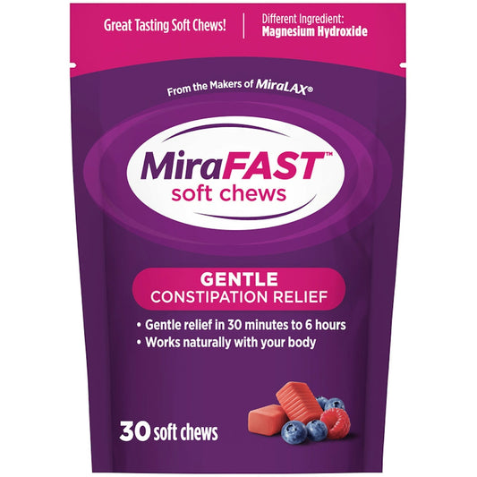 MiraFast Constipation Relief, Gentle, Soft Chews Health & Beauty Pasteur Pharmacy