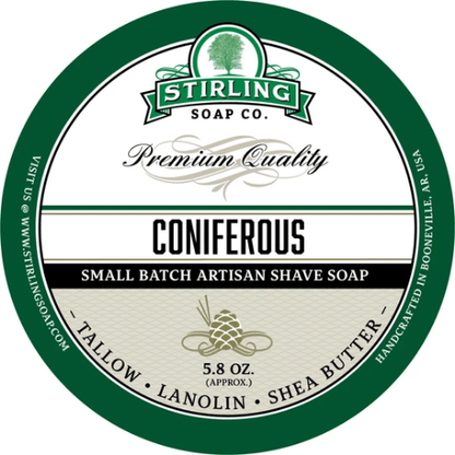 Stirling Soap Co. Coniferous Shaving Collection Shaving Set Pasteur Pharmacy Shaving Soap 5.8 oz