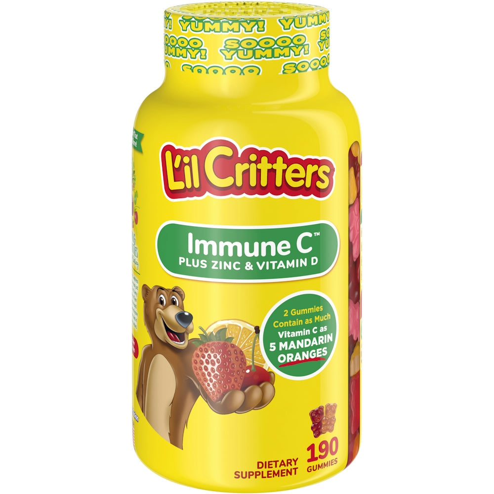 L'il Critters™ Immune C Plus Zinc Gummy Vitamins – Natural Fruit Flavors Vitamins & Supplements Pasteur Pharmacy