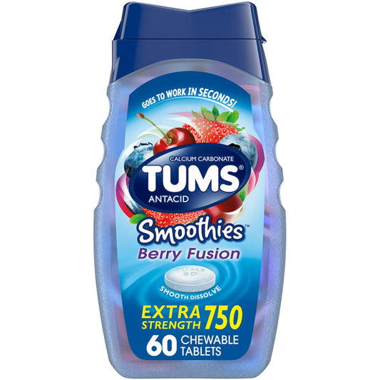 TUMS® Smoothies Extra Strength Antacid – Berry Fusion (750 mg) Health & Beauty Pasteur Pharmacy