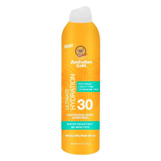 Australian Gold Ultimate Hydration Broad Spectrum SPF 30 Continuous Spray Sunscreen 6 Oz Sunscreen Pasteur Pharmacy Default Title