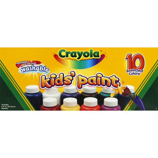 Crayola Washable Kids Paint Bottles 10 Paint Pasteur Pharmacy