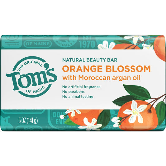 Tom's of Maine Natural Beauty Bar Soap Orange Blossom - 5 Oz Bar Soap Pasteur Pharmacy