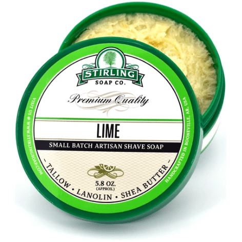 Stirling Soap Co. Lime Shaving Collection Shaving Set Pasteur Pharmacy Shaving Soap 5.8oz