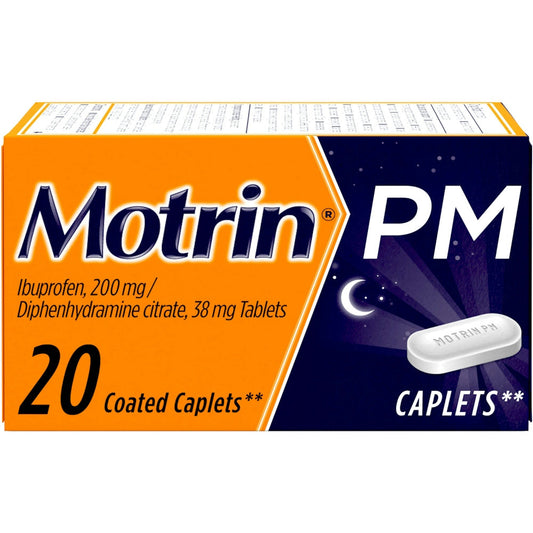 Motrin Pm Pain Reliever (Nsaid)/Nighttime Sleep Aid, 200 Mg, Coated Caplets Health & Beauty Pasteur Pharmacy