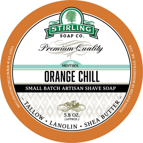 Stirling Soap Co. Orange Chill Shaving Collection Shaving Set Pasteur Pharmacy Shaving Soap 5.8oz