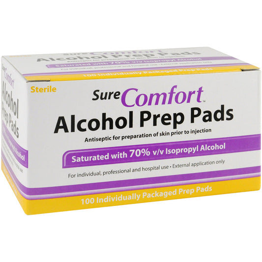 SureComfort Alcohol Prep Pads 100ct Antiseptics & Cleaning Supplies Pasteur Pharmacy