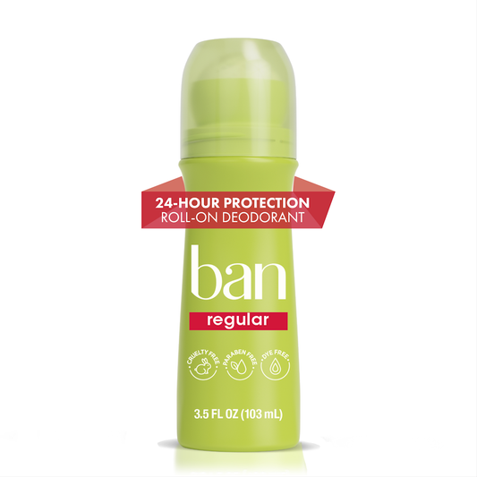 Ban Invisible Roll On Regular Antiperspirant Deodorant 3.5 Fl Oz Deodorant & Anti-Perspirant Pasteur Pharmacy